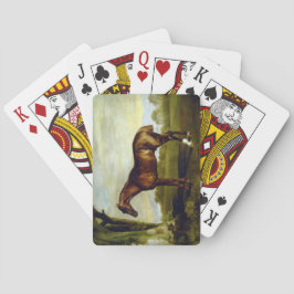 風景の中の栗の競走馬（ジョージ・スタブズ） トランプ