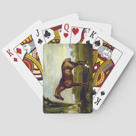 風景の中の栗の競走馬（ジョージ・スタブズ） トランプ (裏面)