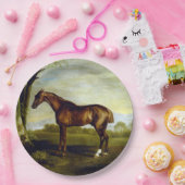 風景の中の栗の競走馬(ジョージ・スタブズ) ペーパープレート (パーティー)