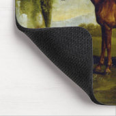 風景の中の栗の競走馬（ジョージ・スタブズ） マウスパッド (コーナー)