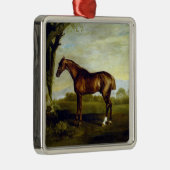 風景の中の栗の競走馬(ジョージ・スタブズ) メタルオーナメント (右)