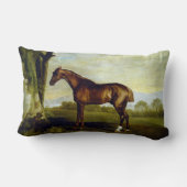 風景の中の栗の競走馬（ジョージ・スタブズ） ランバークッション (裏面)