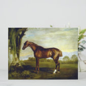 風景の中の栗毛の競走馬 (ジョージ・スタブス) カード (スタンド正面)