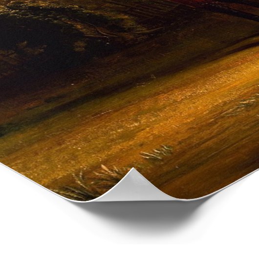 風景の中の馬 ポスター (角)