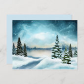 風景の美しい冬のポストカード ポストカード (正面/裏面)