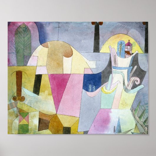 風景の黒い列： Paul Klee 1919 ポスター (正面)