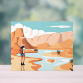 風景を楽しむ人々 アクリルサイン (ニュートラル)