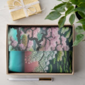 風景アジアの風景さくらんぼ花咲き木 薄葉紙 (ギフト)