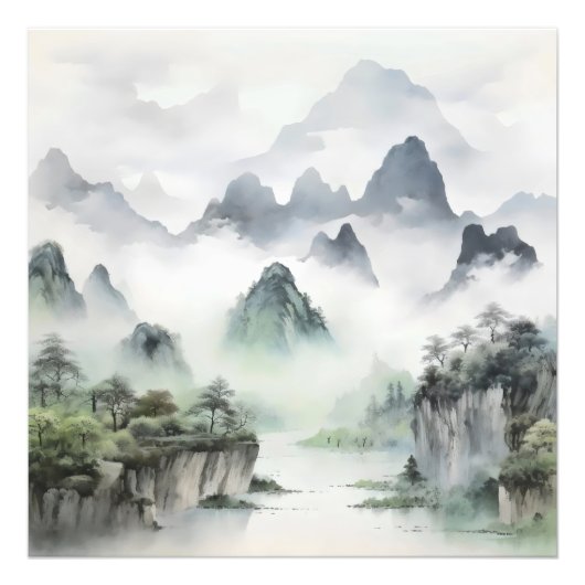 風景アジ絵を描アン フォトプリント            (正面)