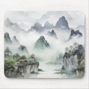 風景アジ絵を描アン マウスパッド