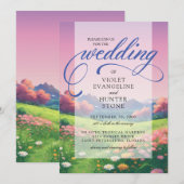 風景アニメ結婚ーズ 招待状 (正面/裏面)