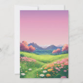 風景アニメ誕生日 招待状 (裏面)