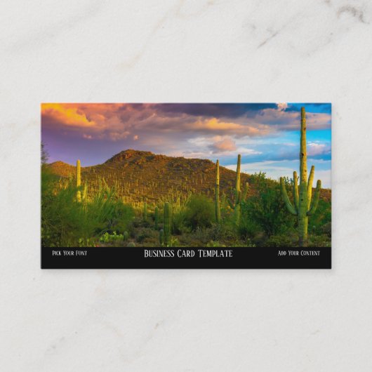 風景アリゾナ砂漠の名刺 名刺 (正面)