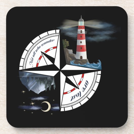 風景アートと色彩の鮮やか引用文と比較 コースター (正面)