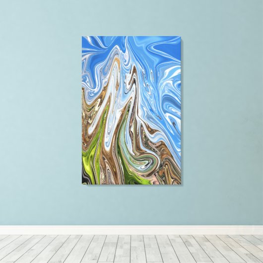 風景カラフル抽象芸術アート |ア最高の素晴らしート キャンバスプリント (インサイチュ (ウッドフロア))