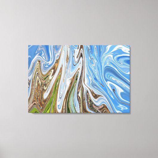 風景カラフル抽象芸術アート |ア最高の素晴らしート キャンバスプリント (正面)