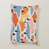 風景カラフル、山、湖、シームレス。 アクセントクッション (裏面(縦))