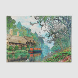 風景シーンの切り離し、ティッシュペーパー 薄葉紙