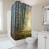 風景デザイン276フォレストウッズ シャワーカーテン (インサイチュ)