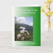 風景パーソナライズされた13結婚周年 カード (黄色い花)