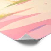 風景ビーチサンセットランドスケープ自然 ポスター (角)