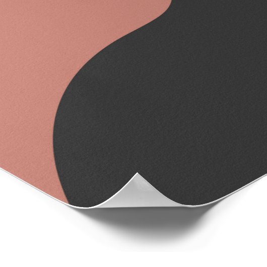 風景ミッドセンチュリーイラスト、ミニマリストlan ポスター (角)