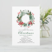 風景リースクリスマスホリーベリーパーティー 招待状 (スタンド正面)