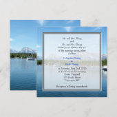 風景写真の結婚式招待状。 グランドティトン 招待状 (正面/裏面)