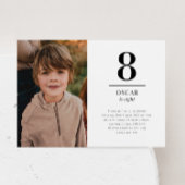 風景写真の8歳誕生日招待状 招待状