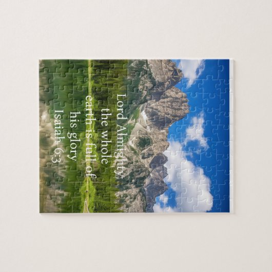 風景地球全体が彼の栄光に満ちている ジグソーパズル (横)