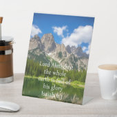 風景地球全体が彼の栄光に満ちている 台座サイン (インサイチュ)