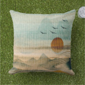 風景布テクスチャー枕 アウトドアクッション (芝生)