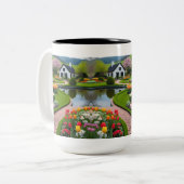 風景庭園の風景 ツートーンマグカップ (正面左)