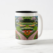 風景庭園の風景 ツートーンマグカップ (正面右)