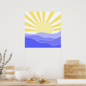 風景抽象アート ポスター (キッチン)