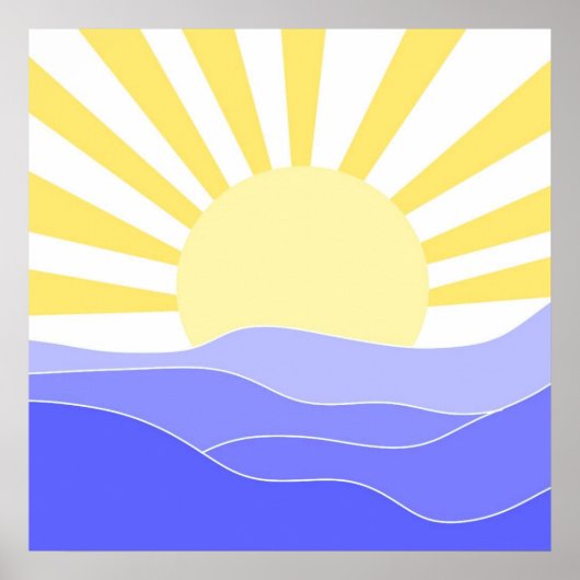 風景抽象アート ポスター (正面)