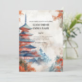 風景日本の結婚式招待状 招待状 (スタンド正面)