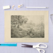 風景春ツリーズエフェメラデクページ 薄葉紙 (クラフト)