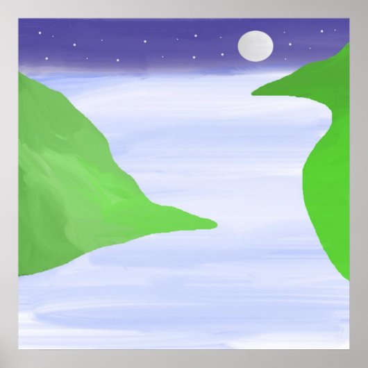 風景油彩画 ポスター (正面)