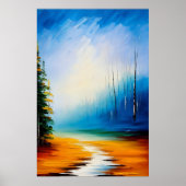 風景油彩画 – ミニマリスト ポスター (正面)