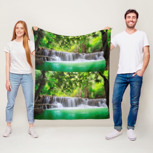 風景滝 フリースブランケット (インサイチュ)