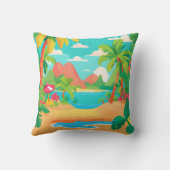 風景熱帯島装飾用クッション クッション (裏面)