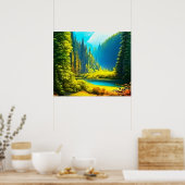 風景現実的で自然 ポスター (キッチン)