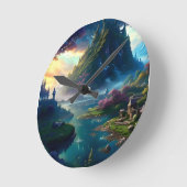 風景画の美しい景色４ ラウンド壁時計 (傾斜)