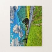 風景画家による山の風景ジグソーパズル ジグソーパズル (縦)