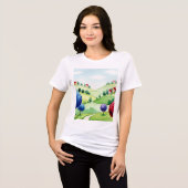 風景画 トライブレンドTシャツ (正面全面)