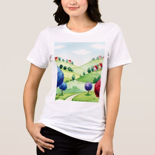 風景画 トライブレンドTシャツ (正面)