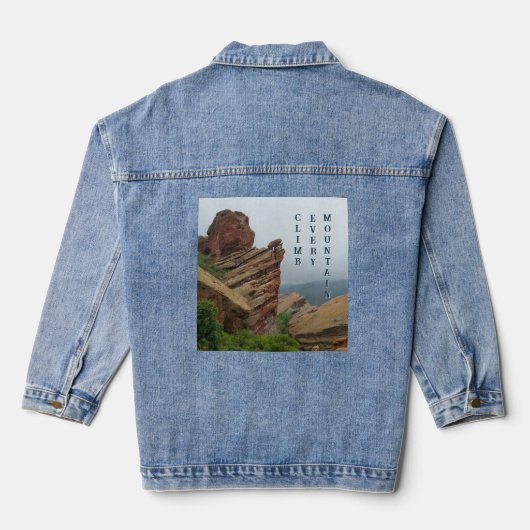 風景画 "レッドロック" デニムジャケット (裏面)