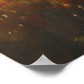 風景秋の木アクリル絵画ズ ポスター (角)