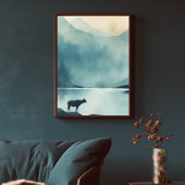 風景絵を描のセット3ウォールアートlブルーグリーン